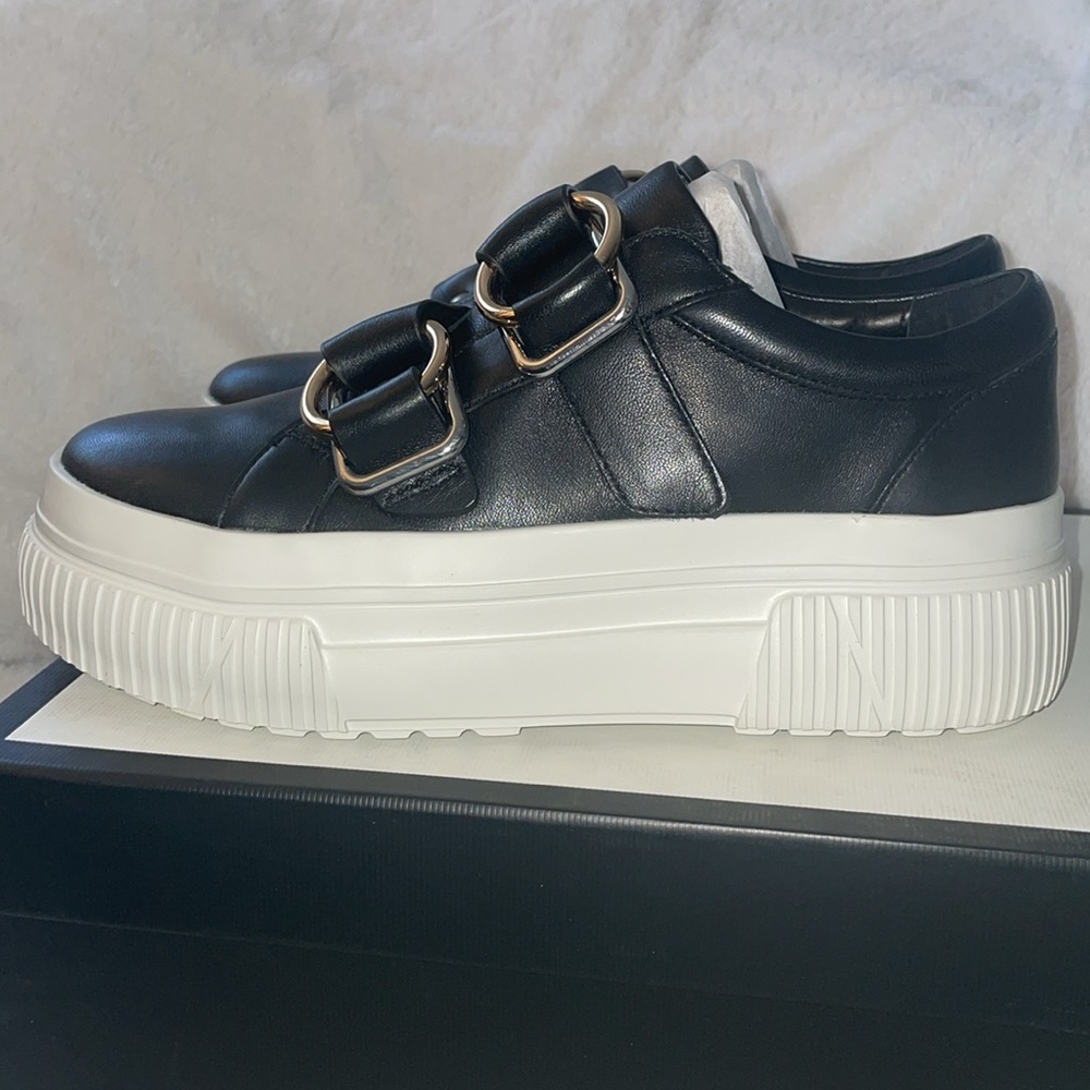 NWT J/SLIDES WALDO Black Leather Sneaker - Picture 10 of 16